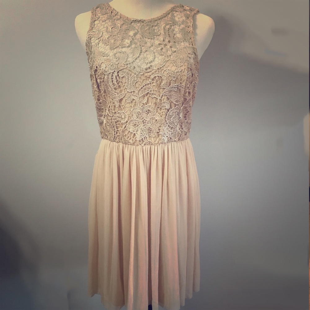 Beige Lace Dress